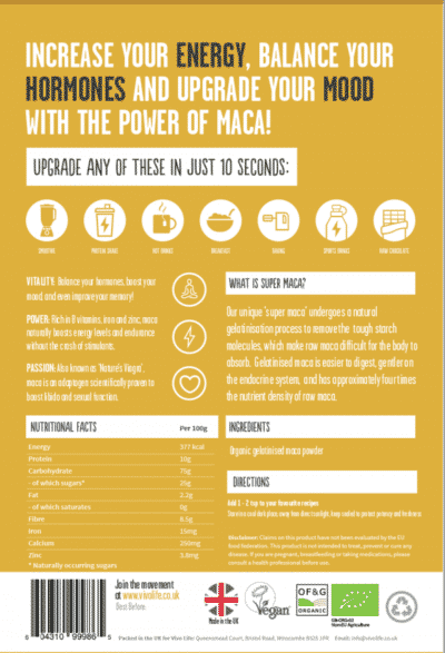 maca. pudra organica maca