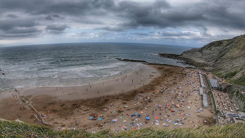 Zumaia beach, spania